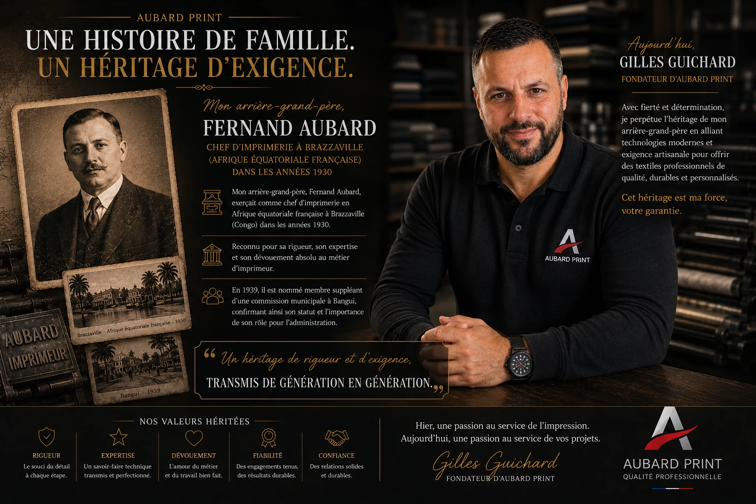 Héritage familial Aubard Print